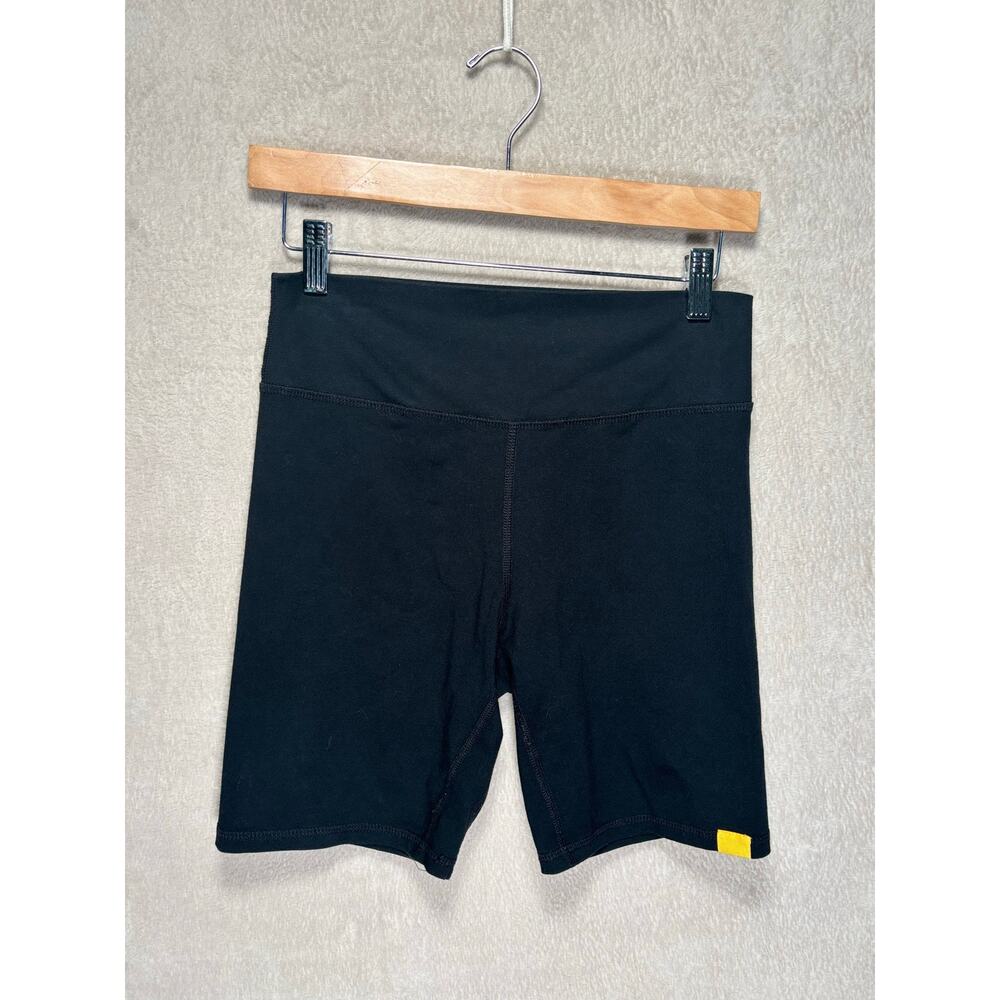 Yellow Label Co Biker Shorts Supima Cotton‎ Black Womens Size Large 7in Inseam